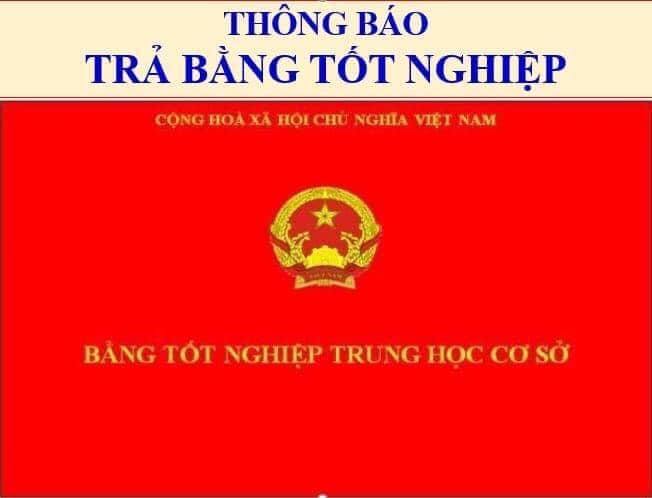 THÔNG BÁO VỀ TRẢ BẰNG TỐT NGHIỆP